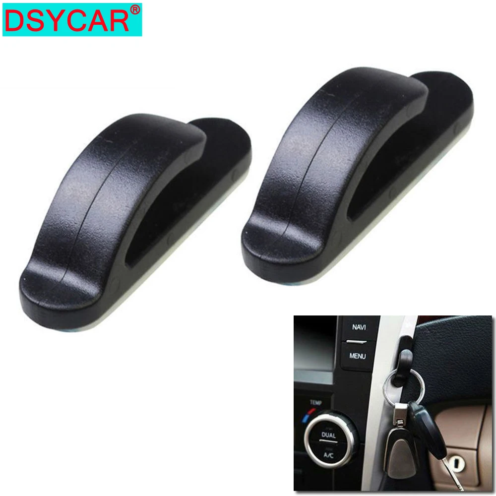 DSYCAR 2Pcs High Quality Convenient Black Auto SUV Car Truck Self Adhesive Hook Hanger Bag Purse Organizer Holder New