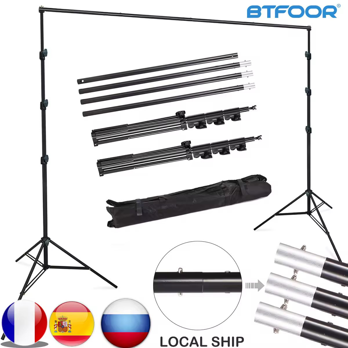 Chromakey vert système de Support d'écran cadre Chroma photobackground photographie Photo Studio fond Support toile de fond pour tirer