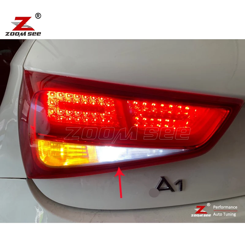 No Error White LED Reverse tail Exterior bulb + DRL daytime running light  For Audi A1 2010 2011 2012 2013 2014 driving lamp