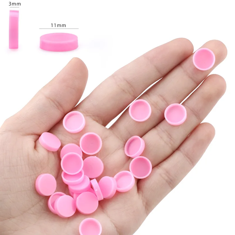 100pcs/bag Glue Gasket Eyelash glue holder Pink drop glue delay cup top glue cup beauty eyelash tool