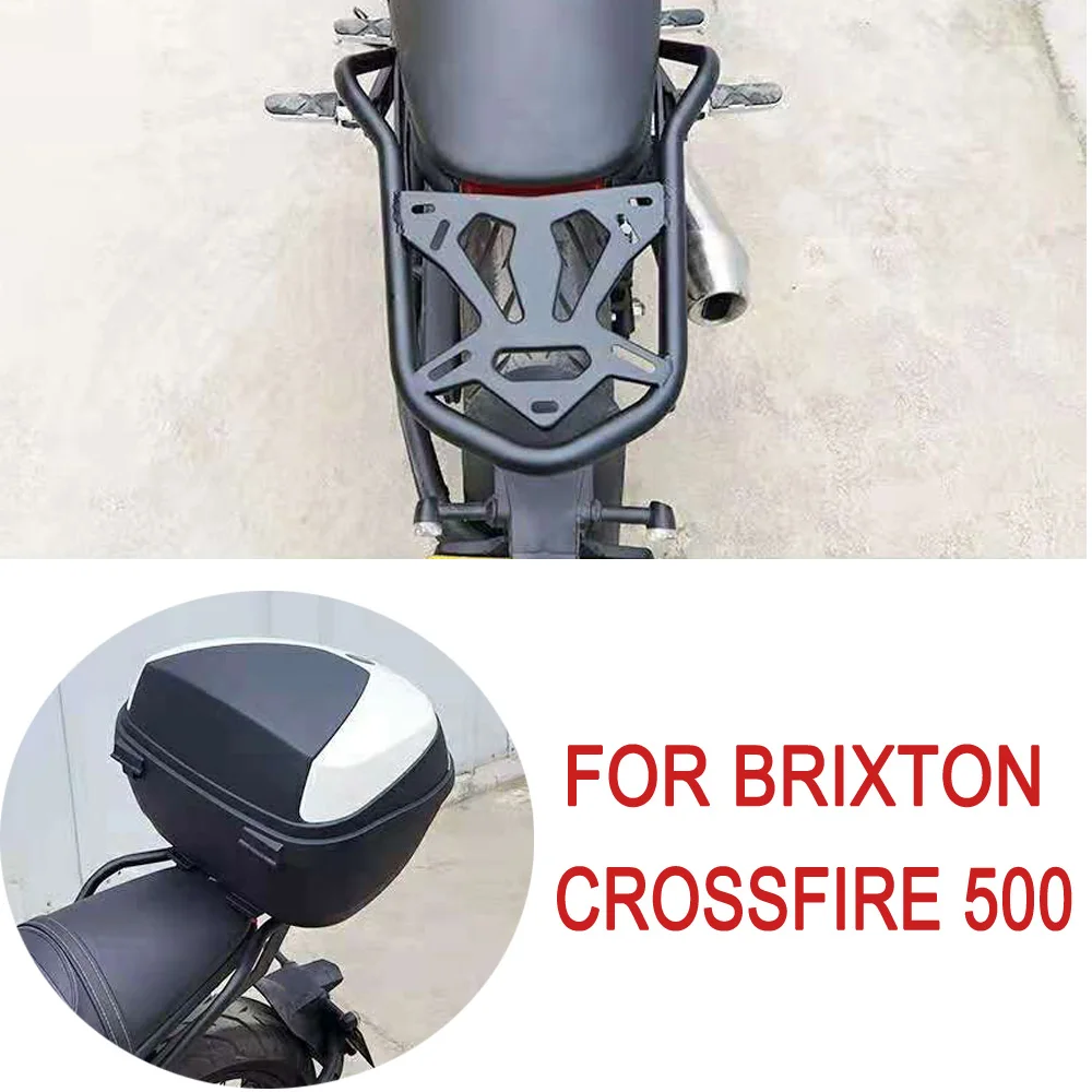 

For Brixton Crossfire 500 500X Bumper Engine Guard Crash Bars Rear Seat Rack Bracket Luggage Carrier Cargo Shelf Support