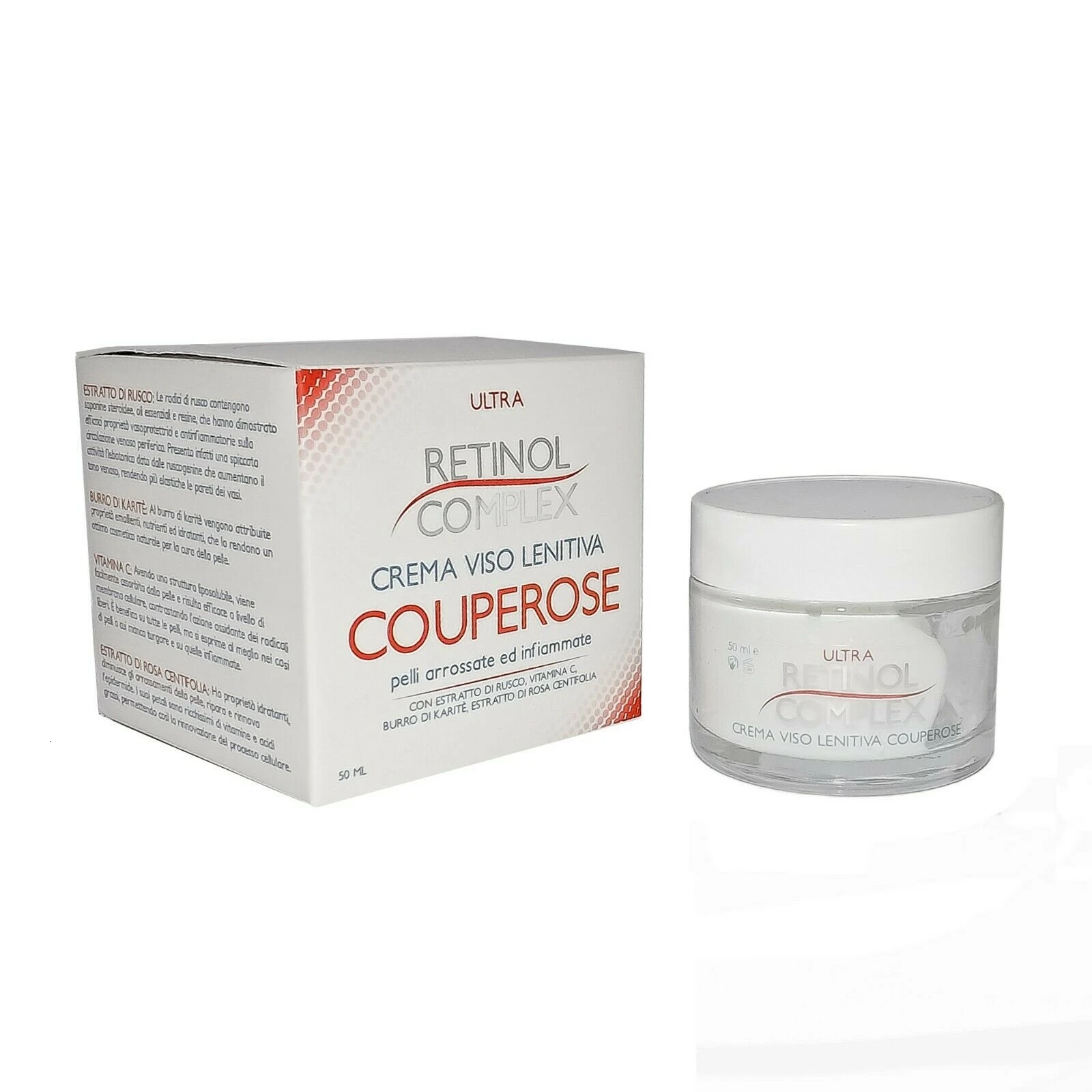 RETINOL COMPELX CREMA VISO COUPEROSE LENITIVA PELLI ARROSSATE INFIAMMATE COD0992