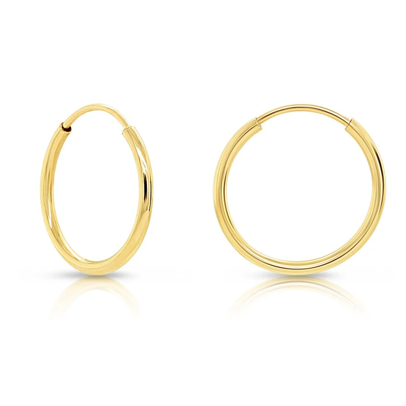 14K Goldfilled Endlos-Creolen in 10 Größen – Goldschmuck, Gold-Creolen, Brincos, Pendientes, Oorbellen, Boho Damenohrringe – Detail 26