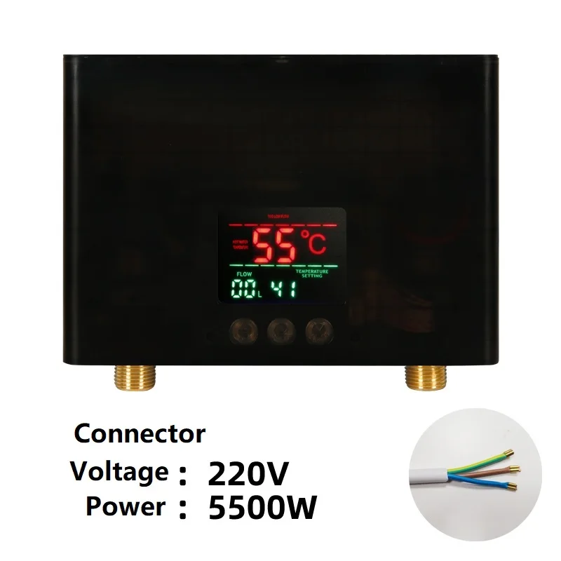 110V 220V Doorstromers Badkamer Keuken Wandmontage Elektrische Boiler LCD Temperatuurdisplay met Afstandsbediening