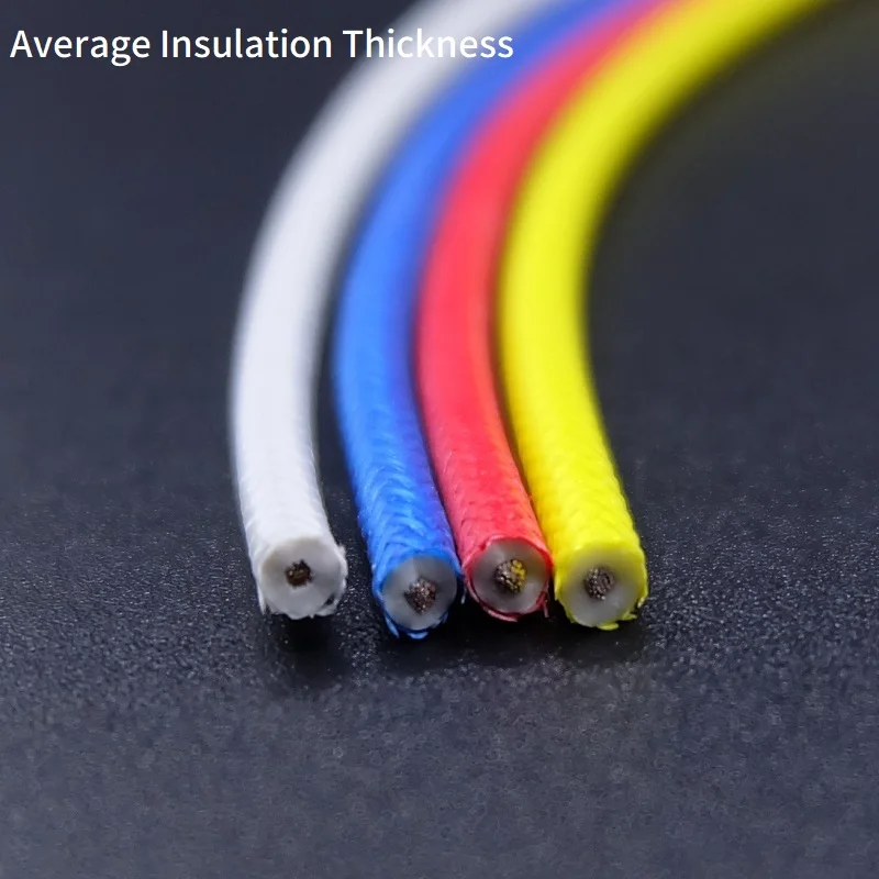 2M/5M High Temperature Resistant Silicone Wire 300°C Soft Copper Cable Fiberglass Braided Insulated Warm Floor Heat Element Line