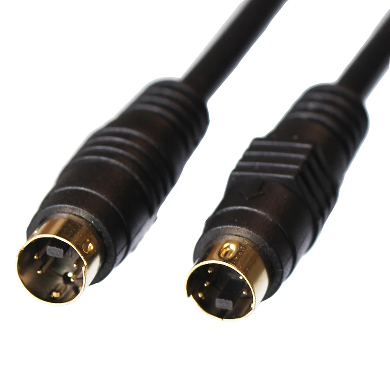 1.5m S-video Cable Male to Male 4 pin computer connected TV cable For Projector VCR DVD Nickel plated New