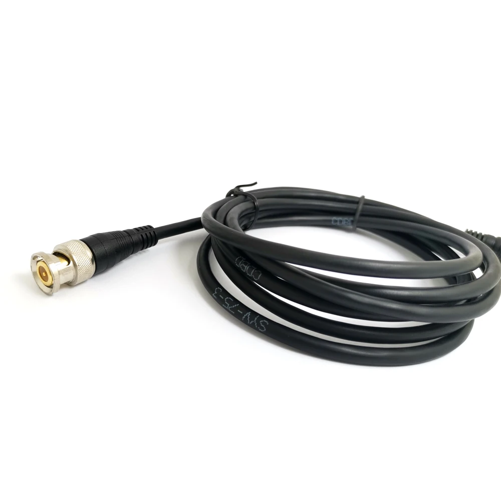 BNC 2 Meters Male to BNC Male Connector 2M 75-3 Coaxial Camera Video Cable for CCTV Video Camera Surveillance JIENUO