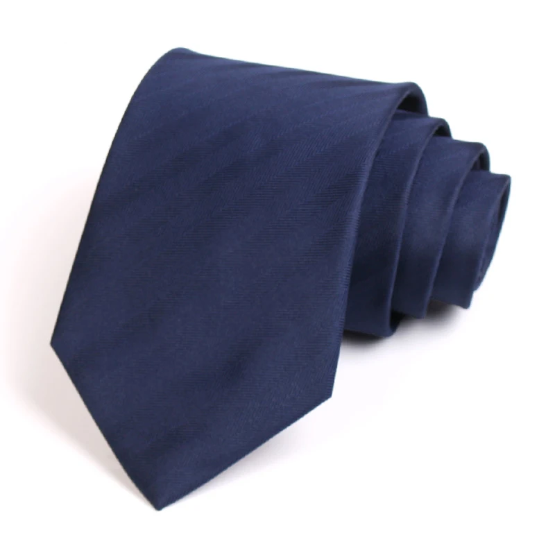 Men's 8CM Wide Tie High Quality Classical Blue Striped Ties For Men Business Suit Work Necktie Male Fashion Formal Neck Tie