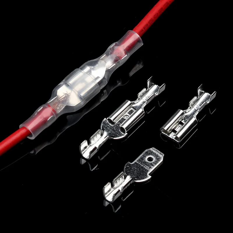 200/120/100pcs Female & Male Crimp Terminal Connector 2.8/4.8/6.3mm Insulated Car Speaker Electric Cable Crimp Terminal
