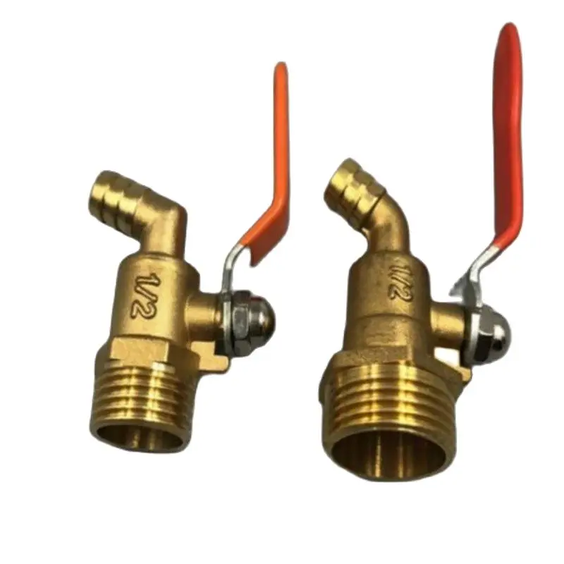 Boiler accessories ball valve High temperature hot water curved brass small   4 points 6  thickened red handle