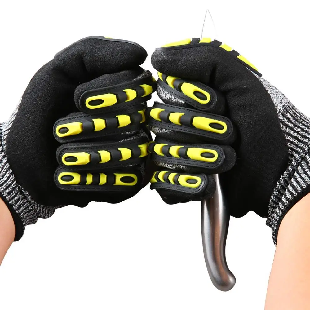 

TPR Shock-absorbing anti-collision gloves anti-cut 5 grade rescue riding wear-resistant anti-skid gloves