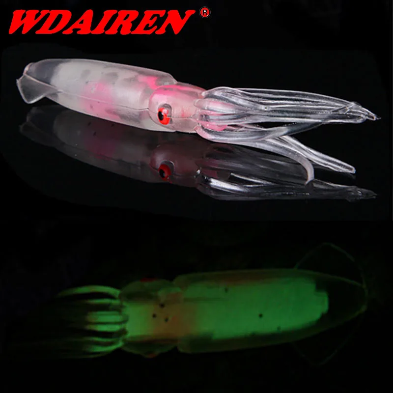 1Pcs Fishing Lure Luminous Octopus Soft Silicone Bait Lure 75mm 12g Squid Fishing Lures Octopus For Sea Fishing Bait Accessories