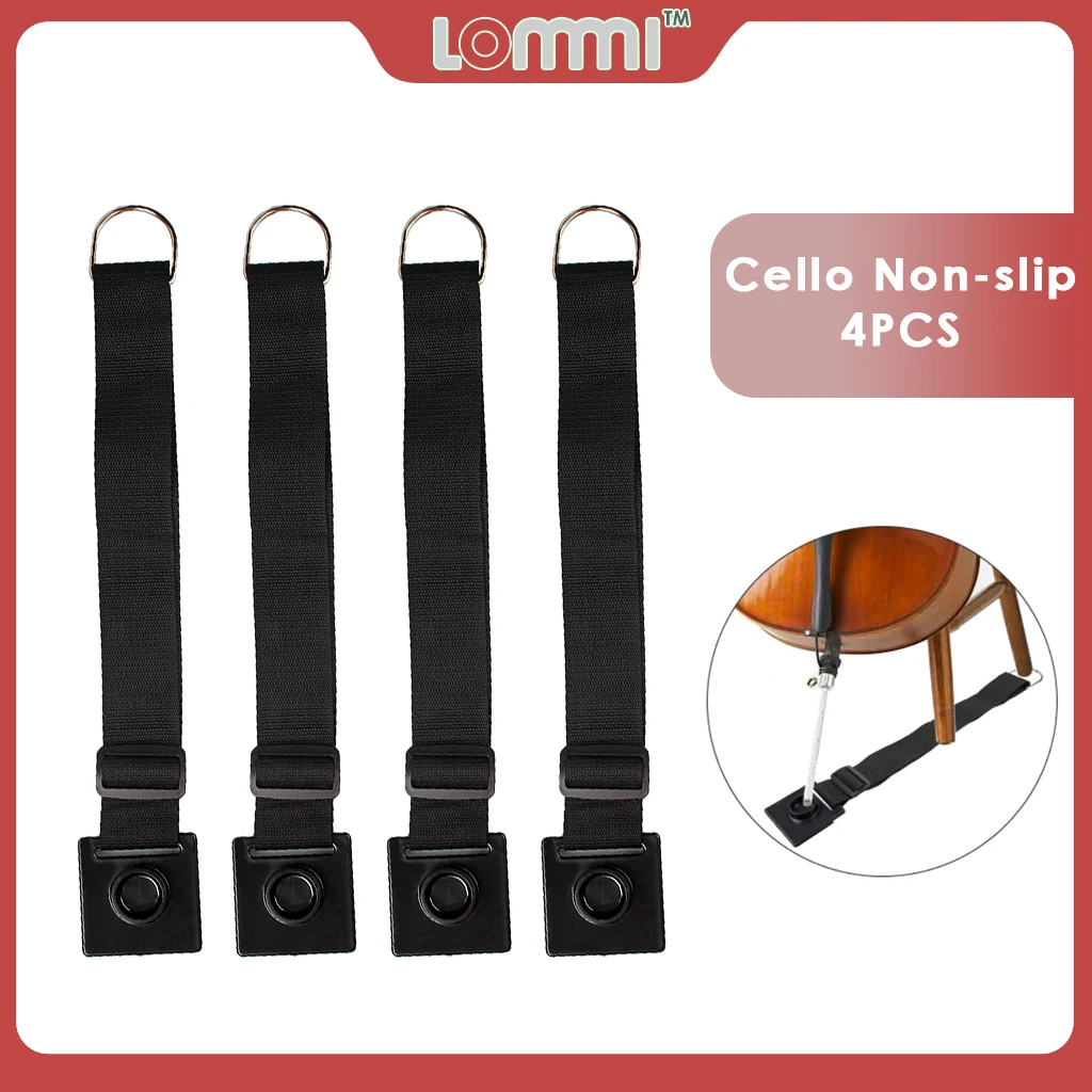 

LOMMI 4Pcs Cello Non-Slip Belt Bass Endpin Anchor Arm-Brace Fitting Endpin Stopper Holder Antiskid Plate Cello Antiskid Device