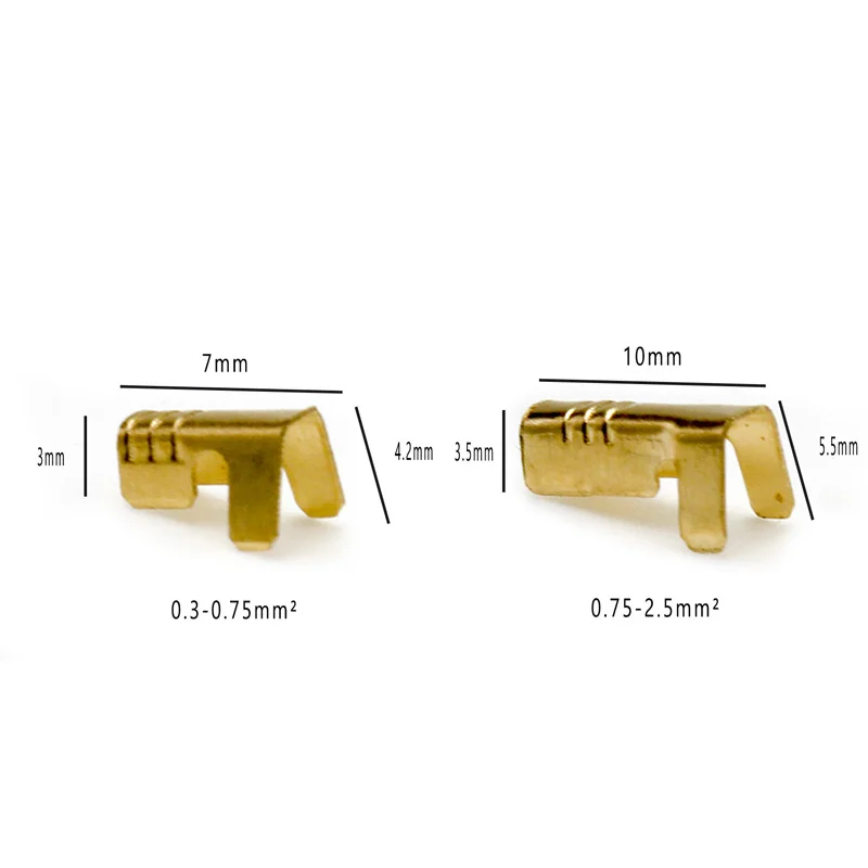 Crimping Button Cold Pressing Splice Electric Wire Terminal Connector Cable Lugs Sertir 0.75-2.5mm