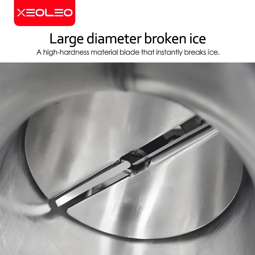 XEOLEO 200W Ice Crusher Commercial High Quality Stainless Steel Slushy Maker Ice Shaver 140 R/Min