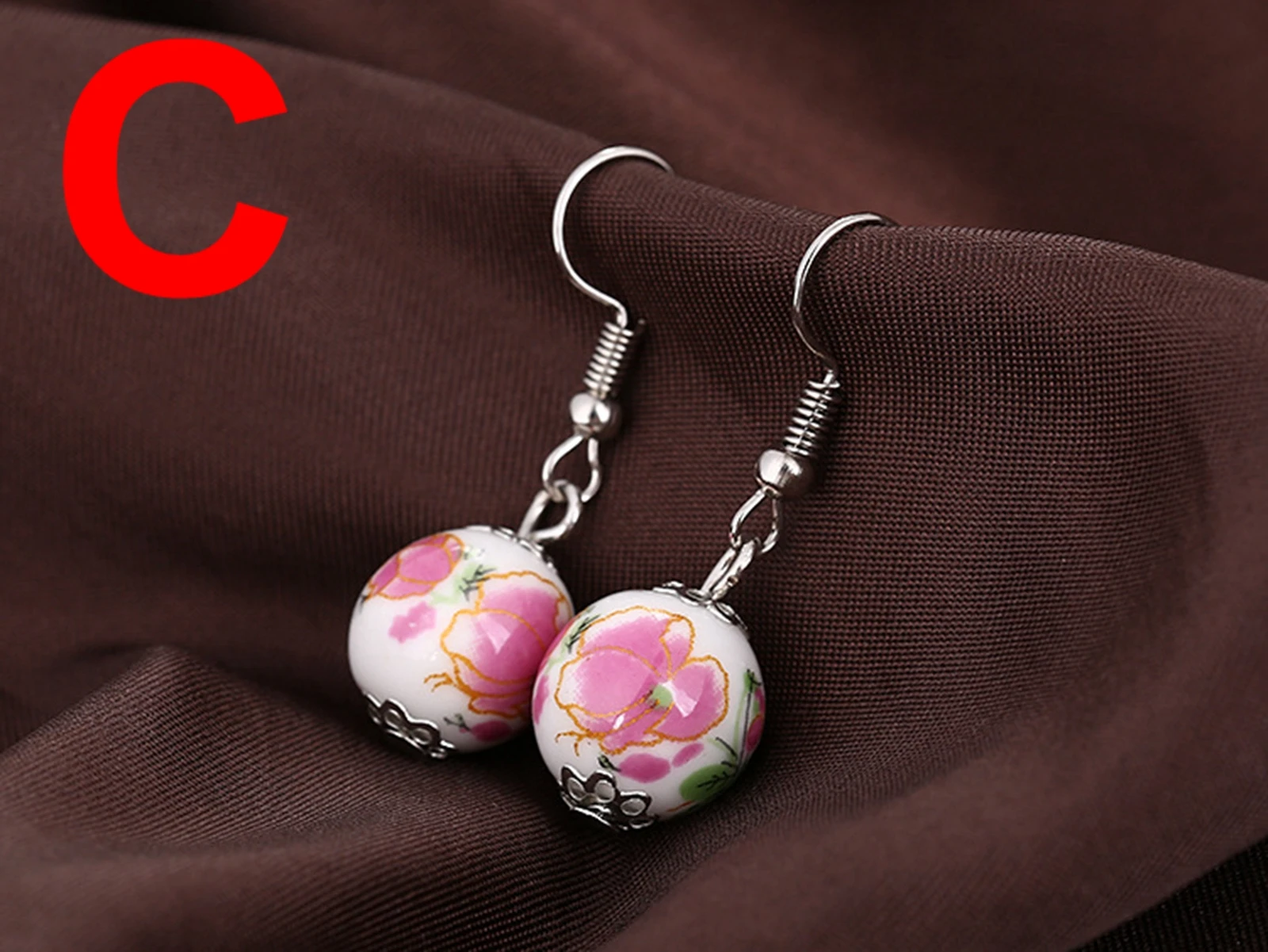 10 Pairs Fashion Chinese Style Ceramics Porcelain Dangle Earring for Women