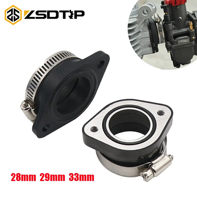 ZSDTRP Motorcycle Available Rubber Carburetor Adapter Inlet Intake Pipe fit PWK21 24 26 28 30 32 34 PE28/30 TM32/34 Carb