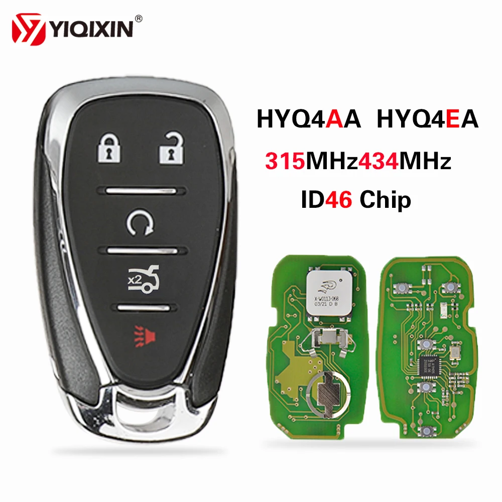 

YIQIXIN Smart Remote Control Keyless Entry For Chevrolet Cruze Spark Camaro Equinox Malibu 2017 2018 ID46 434Mhz HYQ4EA Car Key