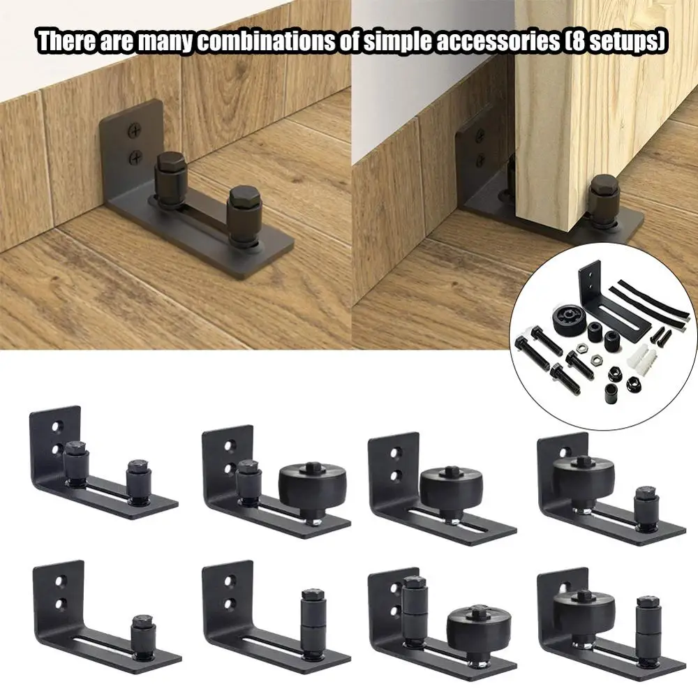 

8 in 1 Adjustable Sliding Slides Floor Guide For Barn Door Hardware Accessory Sliding Door Slide Rail Mechanism Furniture