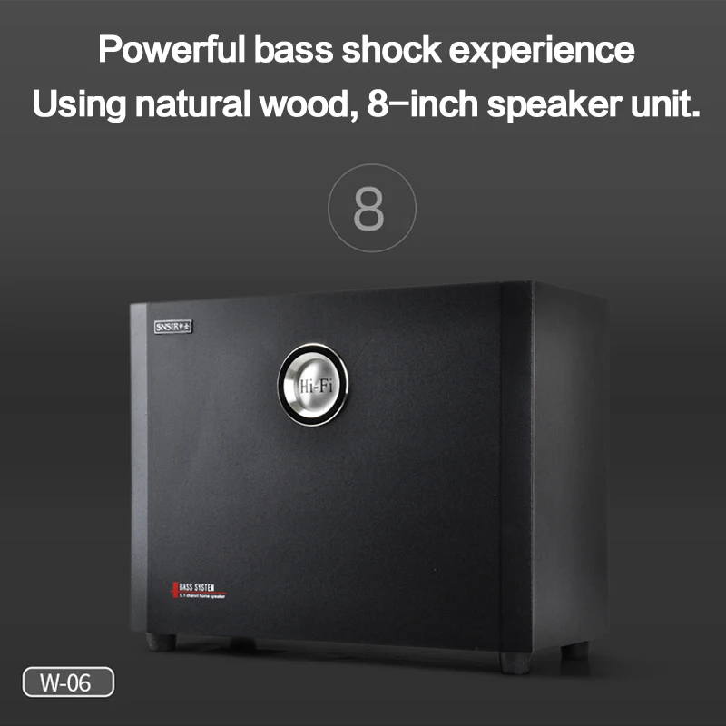 

KYYSLB 40W/60W 4-8ohm D-30 8 Inch Long Stroke Unit Passive Subwoofer Audio Speaker, High Power Family Active Home Speaker