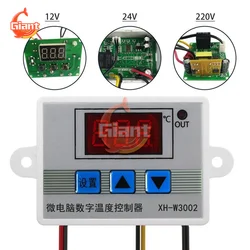 W3002 12V 24V 110V 220V LED Digital Temperature Controller Thermostat Thermoregulator Sensor Meter Fridge Water Heating Cooling