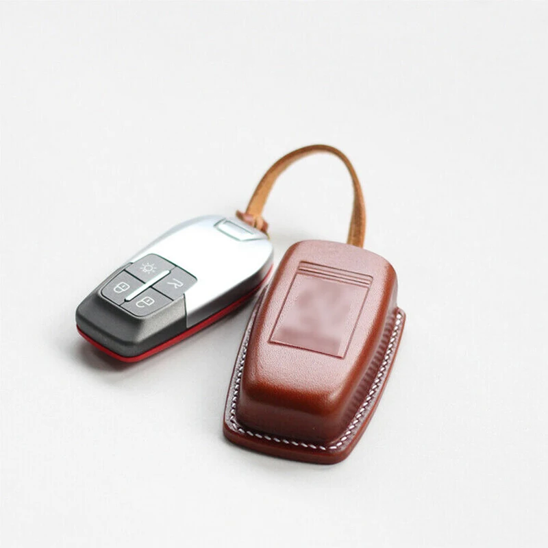 100% Handmade Leather Car Key Case Full Cover Holder Skin Shell For Ferrari 458 588 488GTB LaFerrari Stying Atuo Accessories