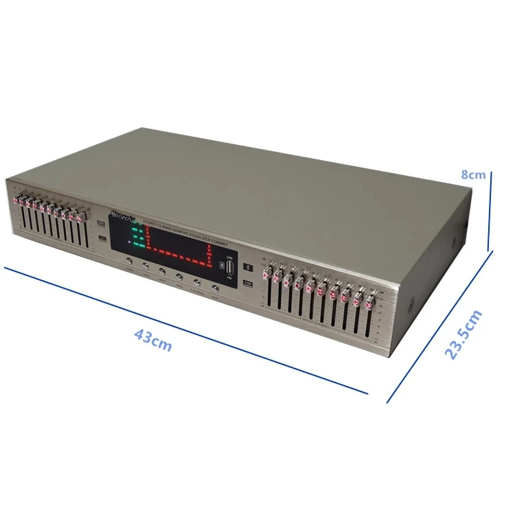 Цифровой HD-эквалайзер Hifi Home Bluetooth EQ эквалайзер встроенный USBhome сценический эквалайзер двойной 10 сегментов