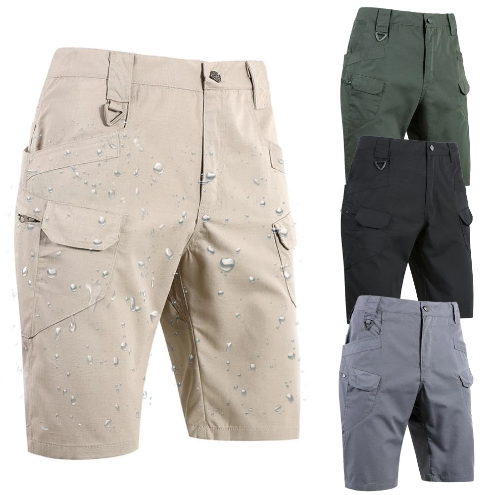 Summer Hot Sale Waterproof Men Casual Shorts Cargo Joggers Shorts Men Oversized Trousers Loose Multi-pocket Work Short Pants