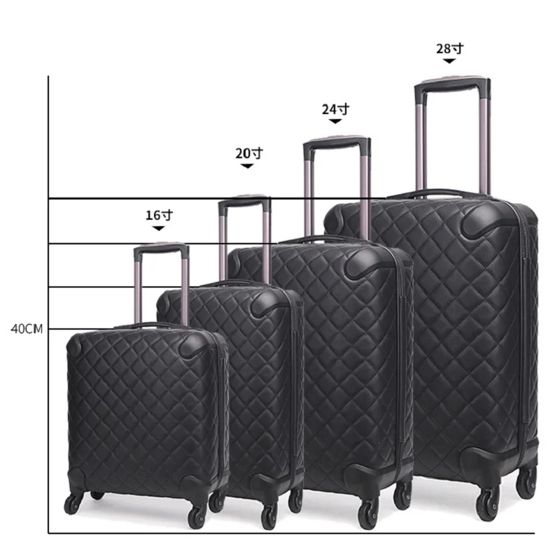 High-end luxury 16/20/24/28 inch perfect Boarding female handbag +Rolling Luggage Spinner brand Travel Suitcase