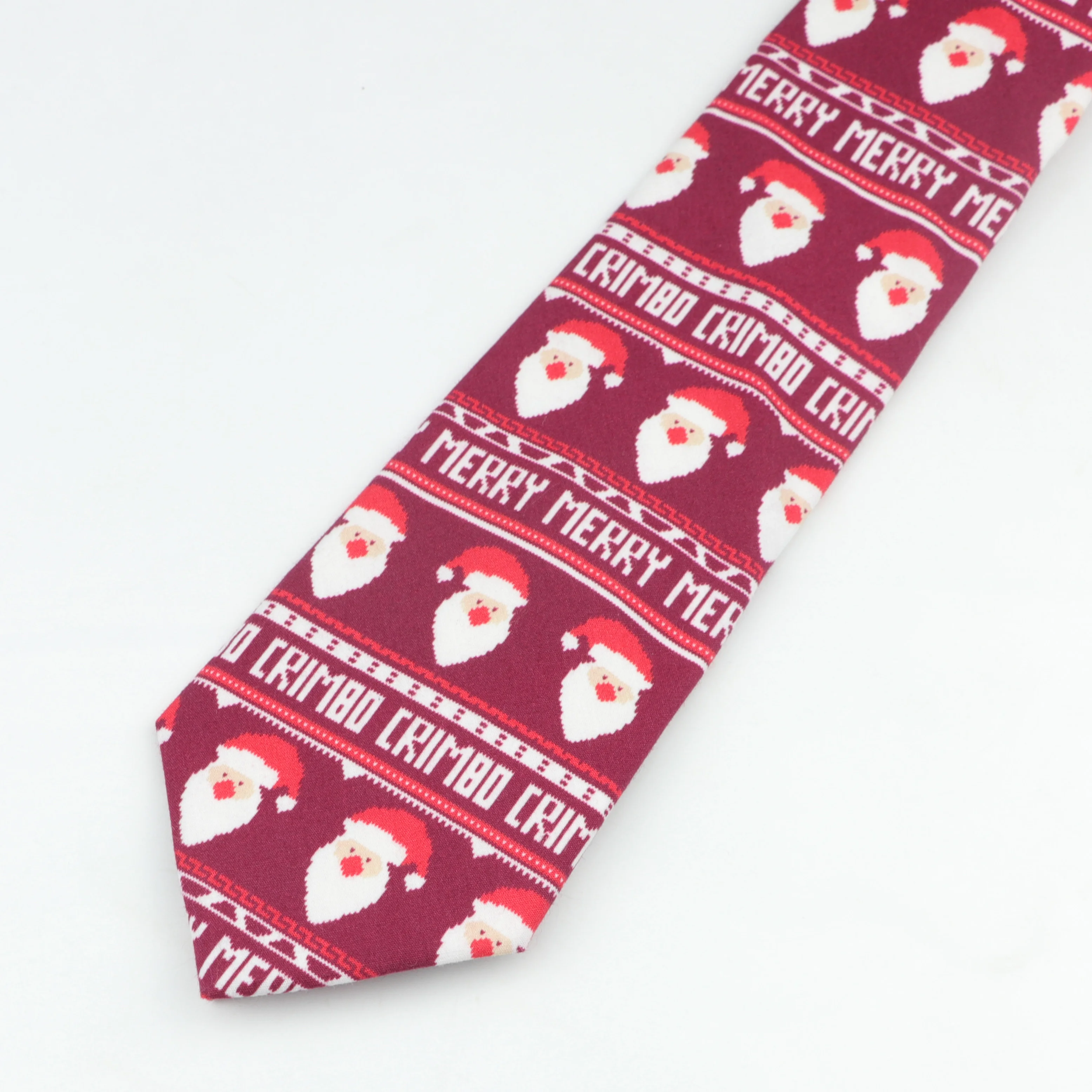 Hot New Sell Christmas Tie Men's Fashion Casual Snowflake Print Cotton Ties Snowman Professional Pattern Necktie 8cm Width