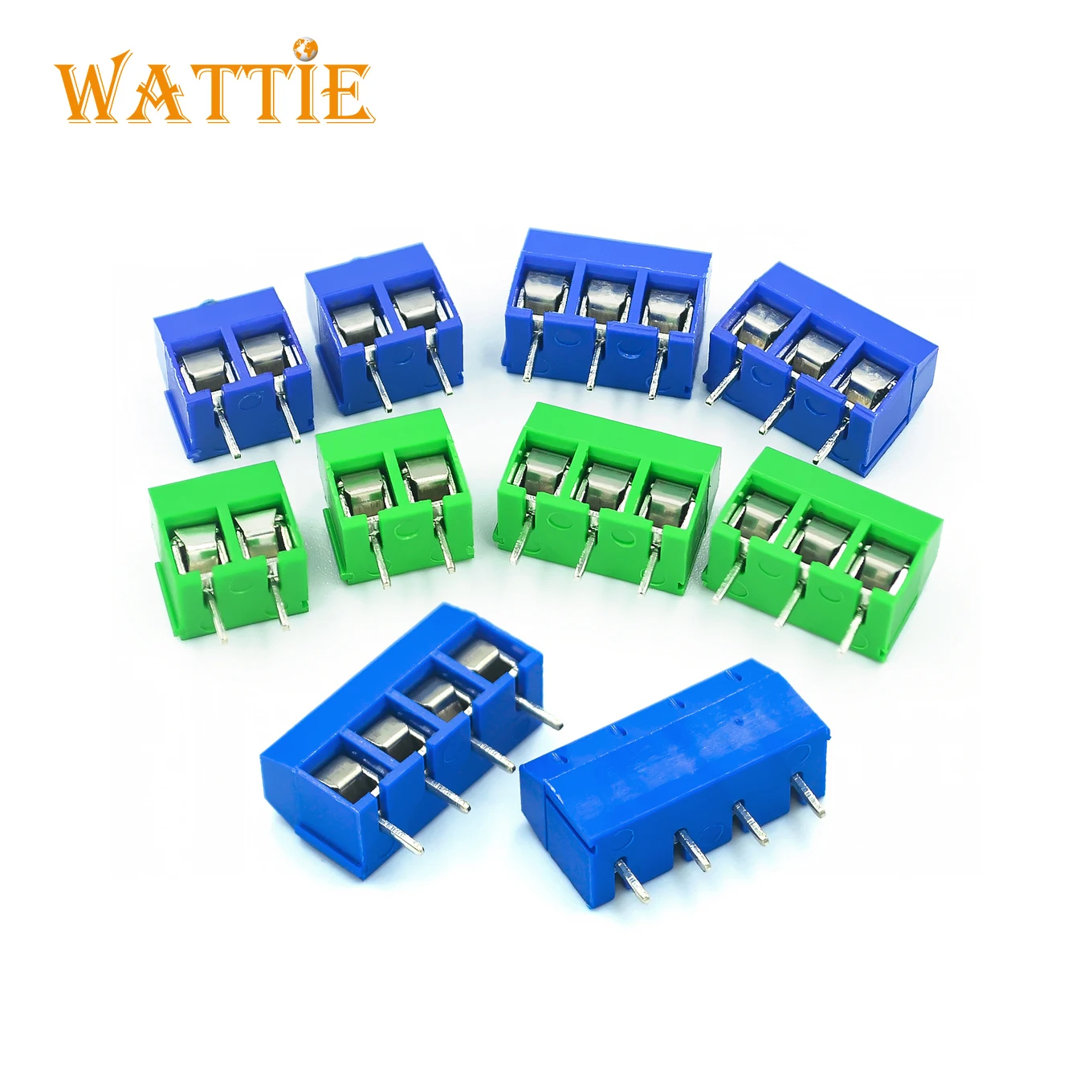5.08 Terminal block Blue / green kf301 Terminal  2 / 3 / 4 position terminal 2P / 3P / 4P optional 10pcs/lot