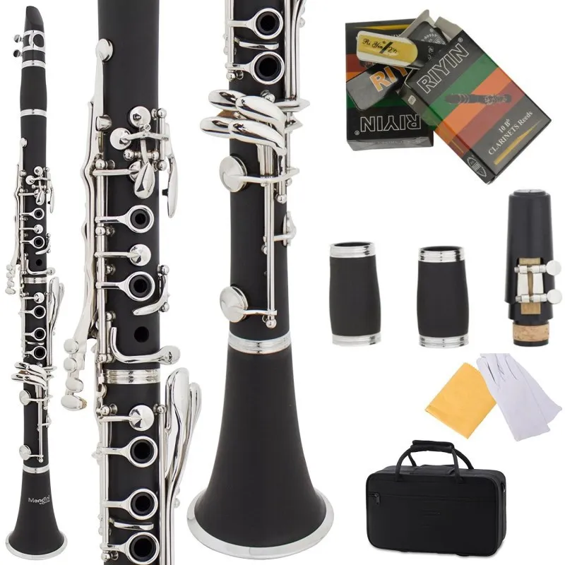 

17-key clarinet in B flat, clarinet, bakelite clarinet with luggage