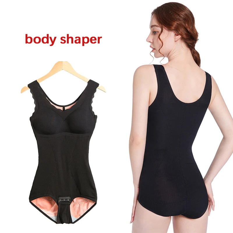 Women Sexy Thermal Underwear Bodysuit With Chest Pads Slimming Body Shaper Butt Lifter Shapewear Female Keep Warm Lingerie