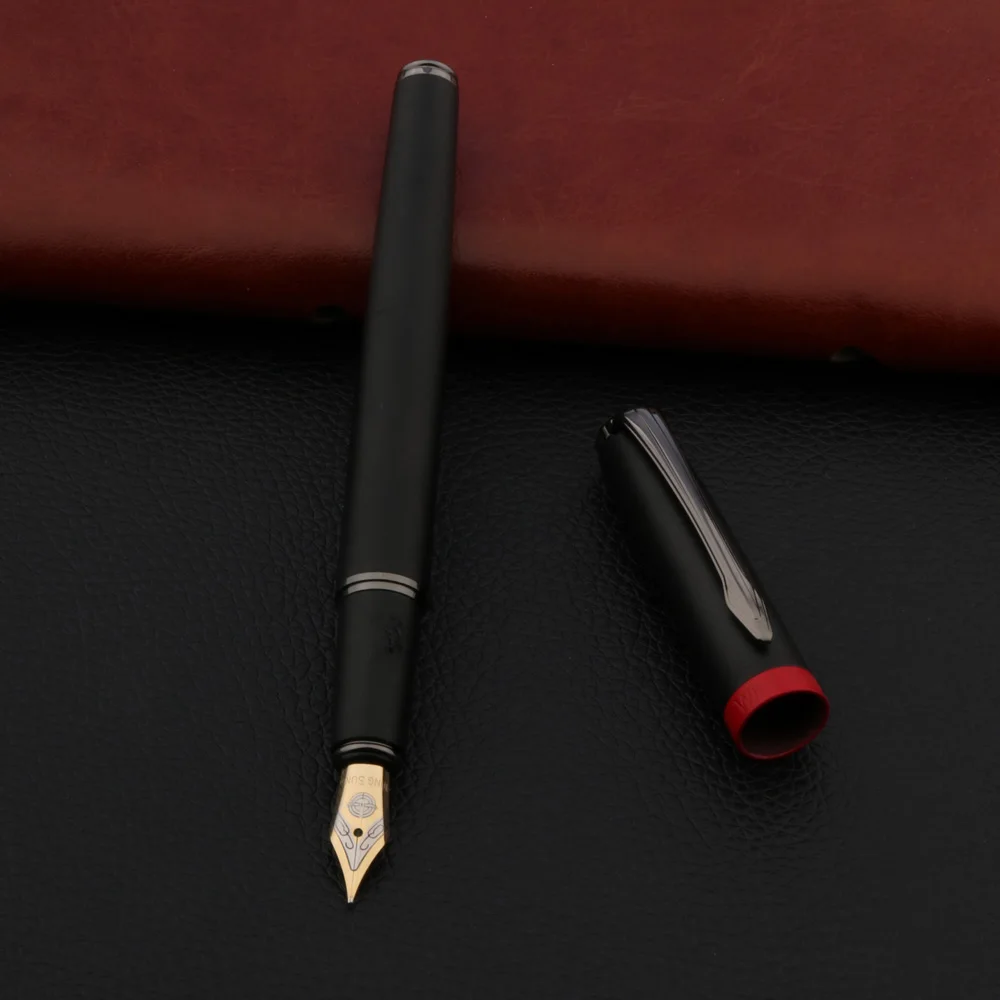 High Quality Brand Metal 07 Fountain Pen Frosted Black Red Gun Gray Iridium Nib Stationery Office School Supplies