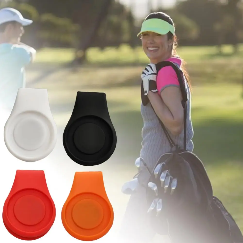 Clip para sombrero de golf, marcador de pelota de golf con imán premium de silicona magnética sin sabor para calibración de posición