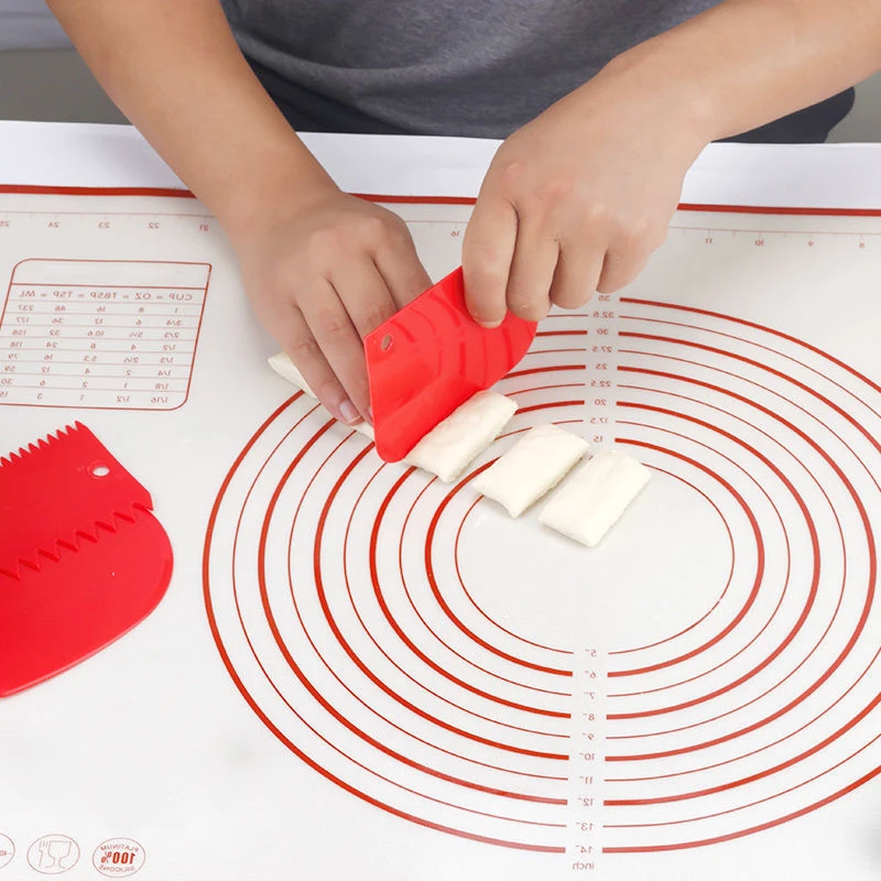 Large Silicone Mat Non Stick Rolling Dough Pad Pastry Dough Cutter Kneading Board Kitchen Baking Accessories Tool BPA Free