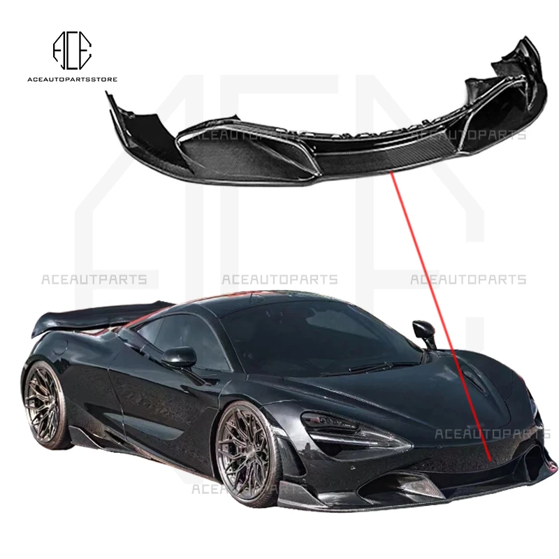 Real carbon fiber front spoiler for Mclaren 720S carbon fiber front lip V style Car Accessories 2018-2020