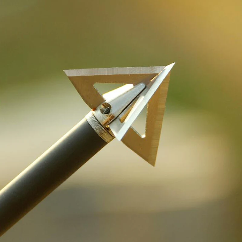 3/6/12pcs Archery 4 Blades Broadhead Hunting 100Grain Sharp Hard Arrowheads Arrow Point Tips