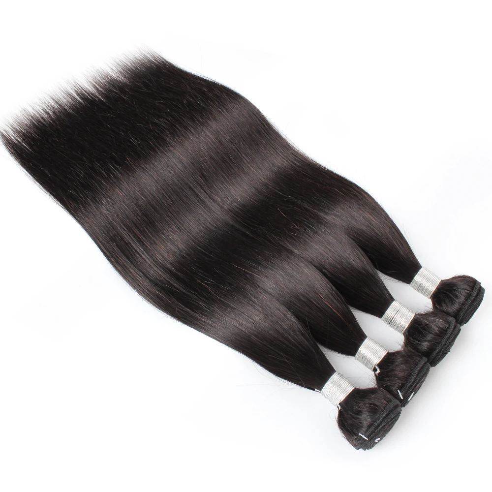 Almac Natural Color Straight Human Hair Bundles 1/3/4 PCS Indian Remy Hair Extention For Women 10-26 Inch