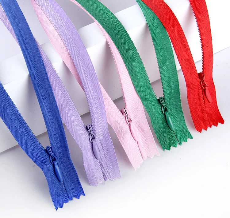 3# 8pcs Invisible Zippers DIY Nylon Coil Zipper 28cm 40cm 50cm 55cm 60cm size For Sewing Clothes Cushion Pillow Tailor Tool