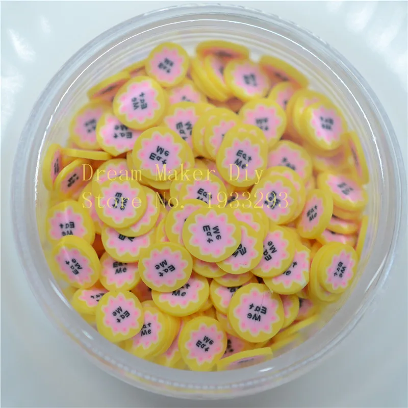 100G 5mm/10mm Polymer Clay Slice Eat/Drink Sprinkles Lovely Confetti for Crafts Making, DIY