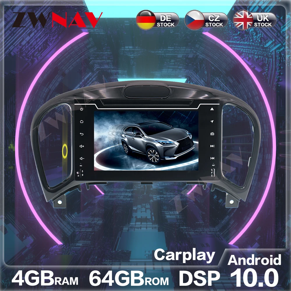 Android 10.0 4+64GB px5 Built-in DSP Car DVD Player multimedia Radio For Nissan Juke YF15 2010-2019 GPS Navigation Radio Stereos