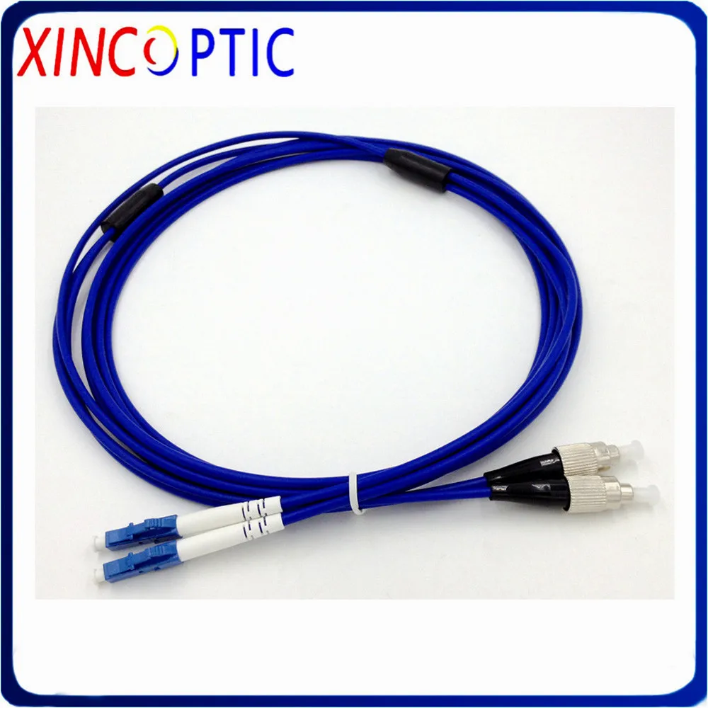 2 core 15M Singlemode Armored Patch Cord 2 cores 15M SM G652D/G657A PVC Jacket ST SC LC FC 2 fiber Optical Fiber Jumper Cable