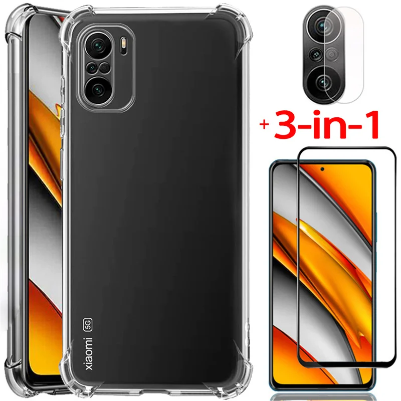 poco f4 gt funda, pocophone f3 f4 f5 funda + cristal templado poco x3 nfc xiaomi poco m4 x4 x5 pro 5g fundas antigólpe de silicona carcasa poco x 3 pro glass case poco m3 m5s xiaomi poco f3 funda