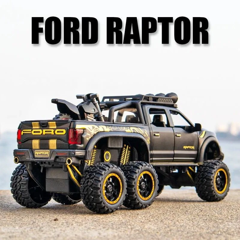 1/28 Ford Raptor F150 Pickup Alloy Car Model Diecasts & Toy Metal Modified Off-Road Vehicles Car Model Simulation Kids Toy Gift