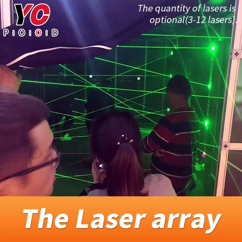 live-action laser array for escape room game adventurer prop laser maze for Chamber of secrets game risking green laser