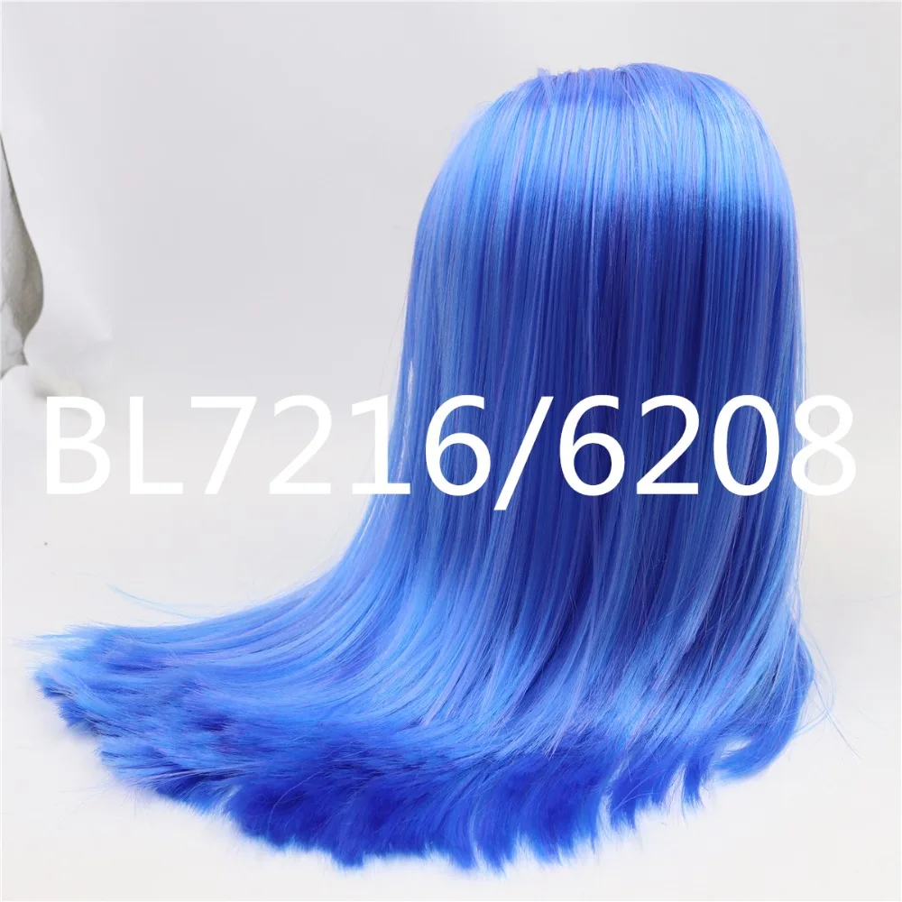 DBS blyth doll icy doll RBL wig only rbl scalp and dome straight hair for DIY custom anime blue hair purple hair black hair