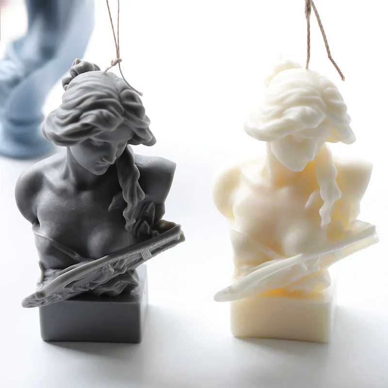 

Woman Candle Mold Greek Culture Home Decoration DIY Material Scented Candle Making Supplies Resin Mold Plaster Mold Home Decor