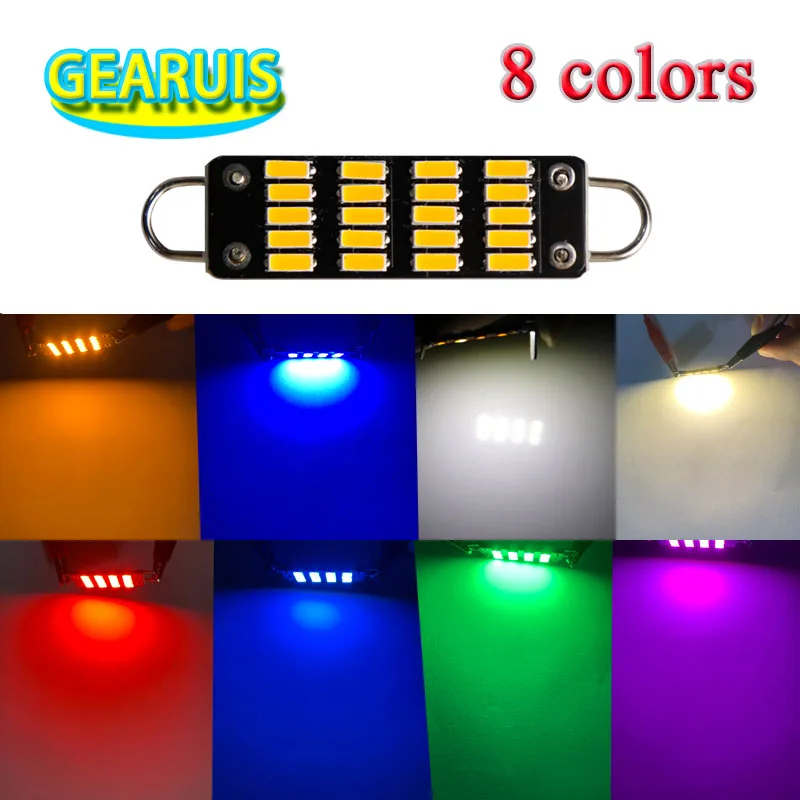 100pcs 211-2 211 212 212-2 561 562 Led Festoon Light 44mm 20 smd 4014 Rigid Loop LED Interior Car Dome Cargo light White