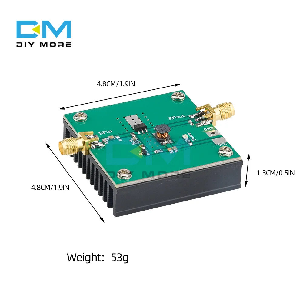 Imagem -06 - Amplificador de Poder do rf 433mhz 5w 0.1w Entrou 0.1w Output 5.0w.7.2v o